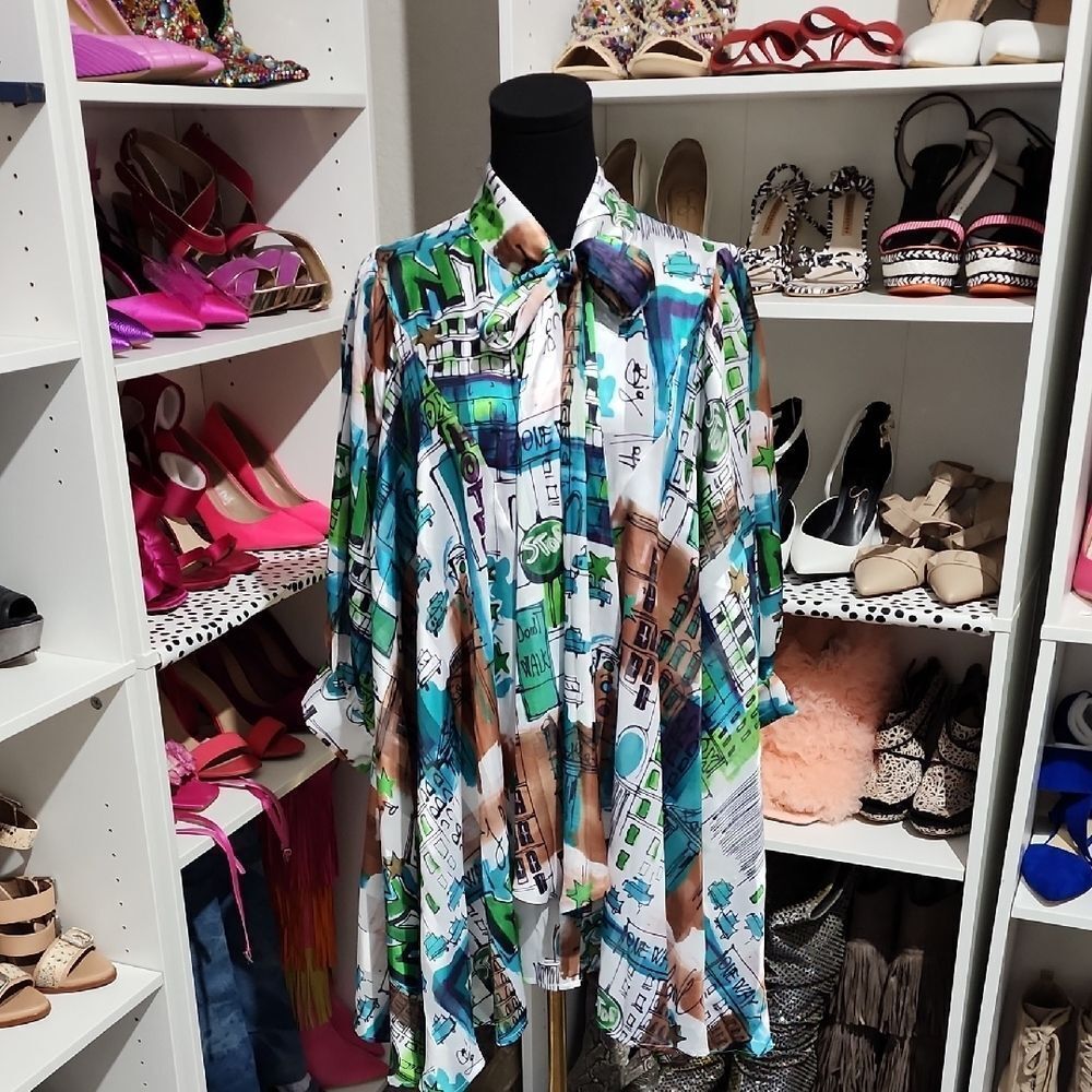 CobyCo Vibrant Graphic Dress